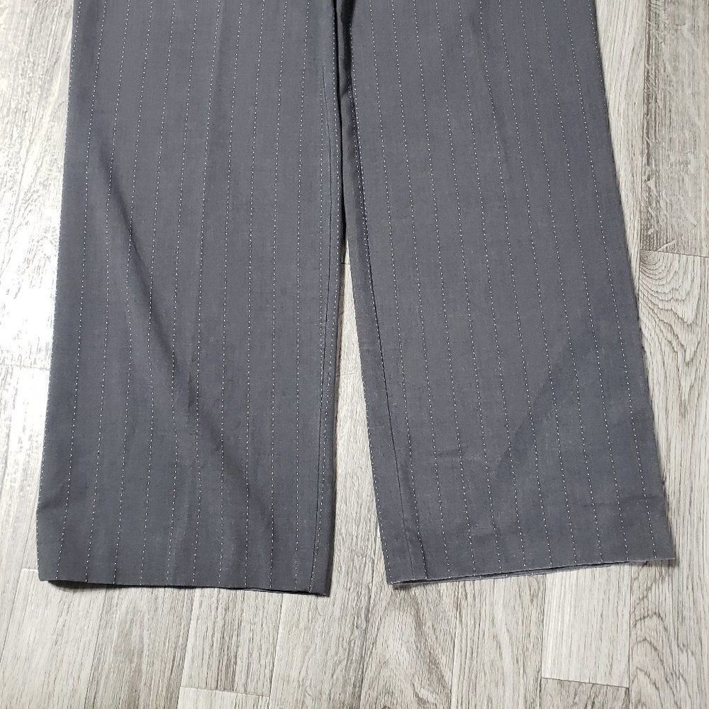 (3/$27) Haggar Pin Stripe Grey Dress Pants Size 6 - Picture 4 of 7